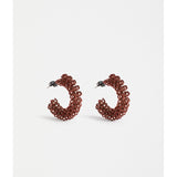ELK The Label Klippan Hoop Earring in espresso color, stylish round earrings with a smooth finish and minimalist design.