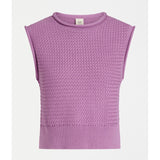 Violet knit vest from ELK The Label's Naya collection, featuring a cozy, stylish knitwear design for layered outfits.