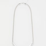 Silver Elk Gild necklace featuring a detailed elk pendant on a sleek chain, stylish jewelry accessory.