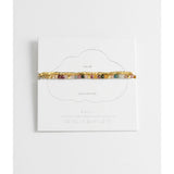 Estella Bartlett Coco & Tourmaline bracelet featuring colorful gemstone beads and a delicate silver chain.