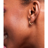 Estella Bartlett CZ Spike Hoop Earring with sparkling cubic zirconia and sleek metal hoop design.