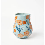 Jones & Co blue Juniper vase, ceramic decorative vase with a smooth finish and elegant design.