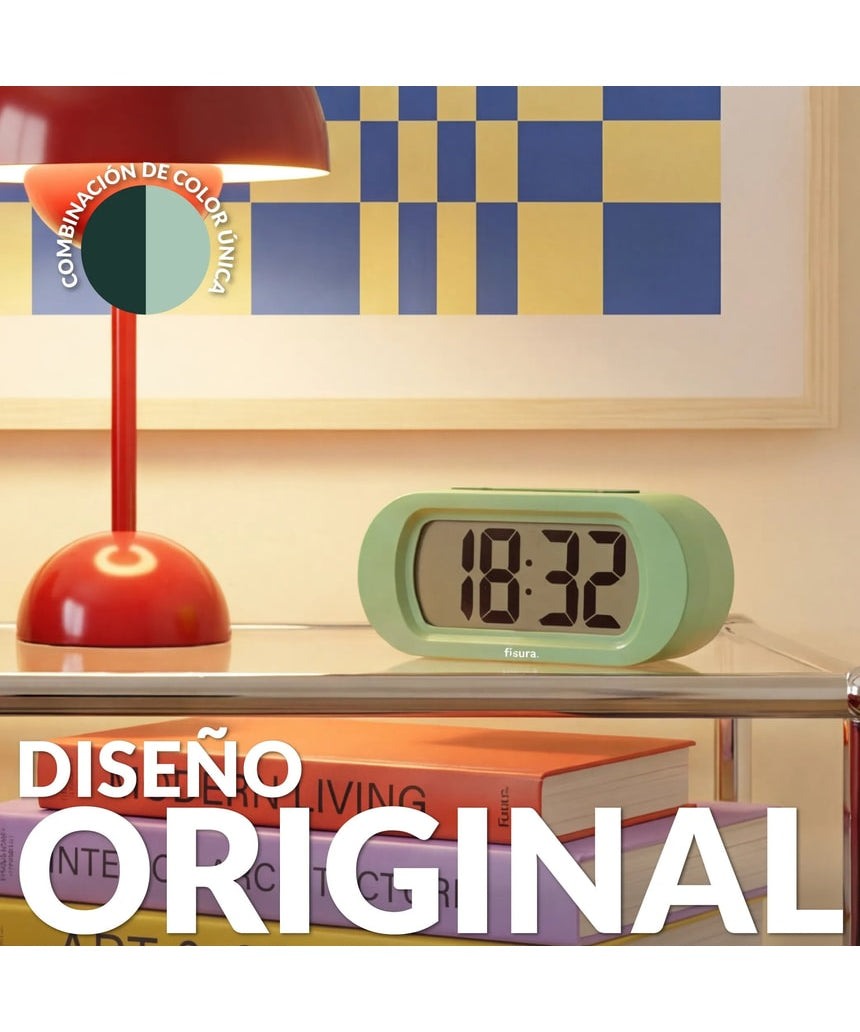Green Fisura Gummy Alarm Clock with playful gummy bear design and digital display, perfect for a fun, functional bedside clock.