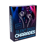 Fizz Creations Silent Disco Charades Game, a fun party game with colorful cards and headphones for silent acting and guessing.