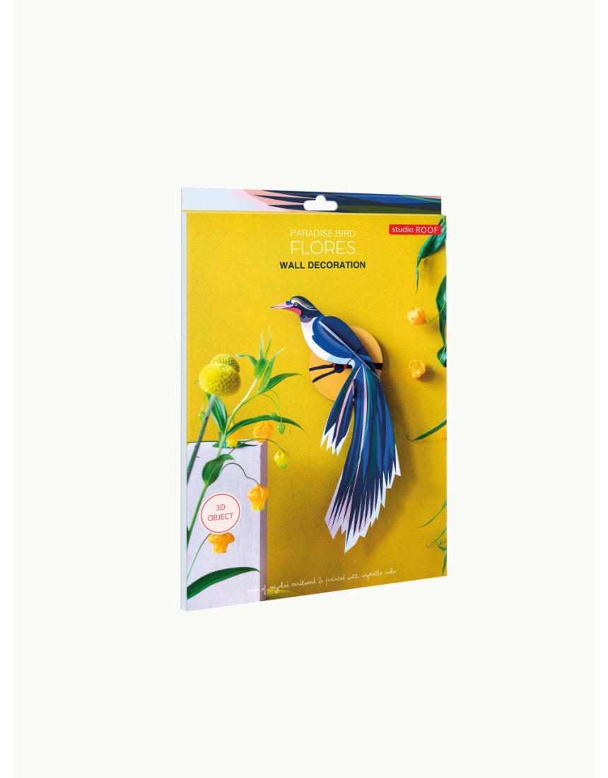 Studio Roof Flores wall decor featuring colorful floral design on a framed B5-sized artwork.