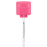 Frank Green drinkwear switch lid with straw and strap, featuring a blush-colored design and secure strap for convenient sipping.