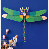 Studio Roof green dragonfly wall art, A4 size, vibrant nature-inspired decor piece featuring a detailed dragonfly illustration.