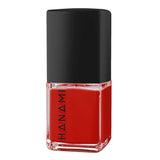 Hanami Cosmetics Cherry Oh Baby nail polish bottle with vibrant cherry red color and floral design on the label.