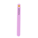 Hanami Nano Glass Nail File and Buffer showing a sleek, clear glass nail file with ergonomic design for smooth nail shaping and polishing.