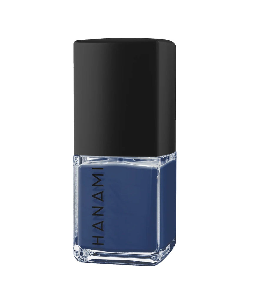 Hanami Nocture nail polish from Hanami Cosmetics showing a sleek bottle of dark, glossy nail color.