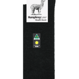 Black baby alpaca socks by Humphrey Law, small size, soft and cozy for delicate baby feet.