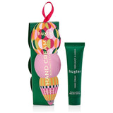 Huxter Adorned Christmas Hanging Hand Cream in green with festive holiday design and decorative ribbon.