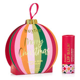 Huxter Adorned Christmas hanging lip balm in Mulberry flavor, featuring festive packaging and a decorative hanging design.