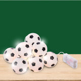 isAlbi Illuminate String Lights Soccer design, decorative string light with soccer-themed bulbs, ideal for outdoor or indoor decor.