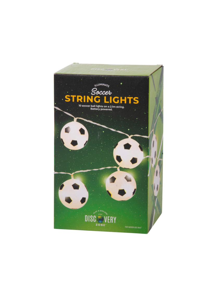 isAlbi Illuminate String Lights Soccer design, decorative string light with soccer ball motifs for outdoor or indoor use