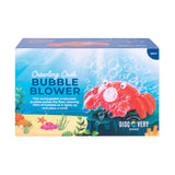 Colorful Crawling Crab Bubble Blower toy by isAlbi, showing a playful crab design with bubbles emerging from its mouth.