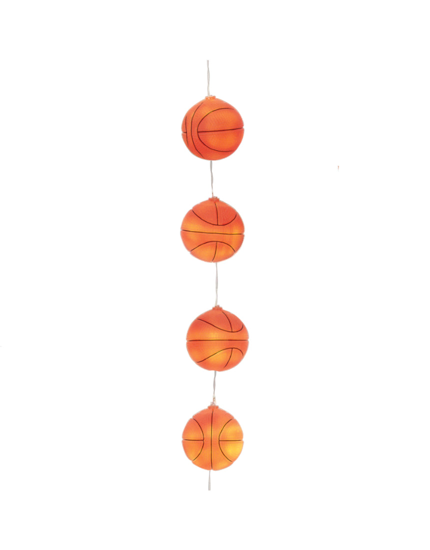 isAlbi Illuminate String Lights featuring basketball-shaped bulbs, perfect for outdoor or indoor decorative lighting.