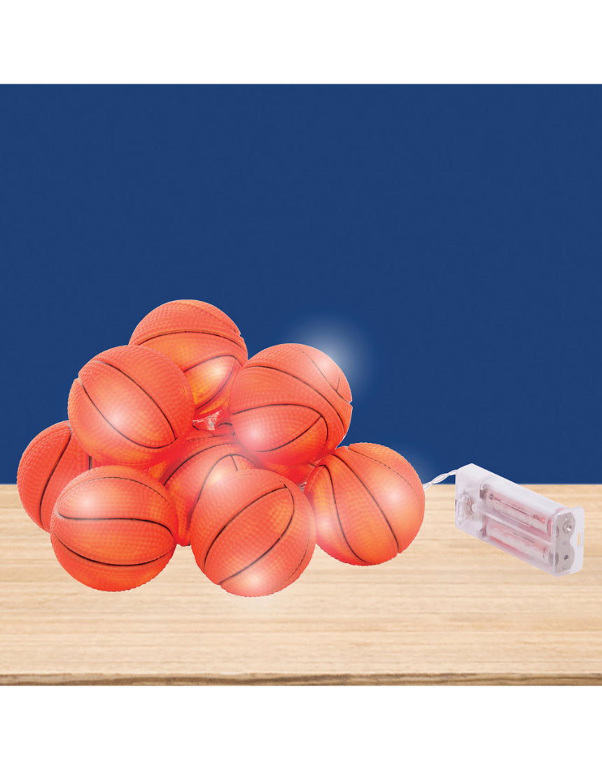 isAlbi Illuminate String Lights Basketball design, flexible string light with basketball-shaped bulbs for decorative lighting.