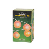 Colorful Illuminate Basketball String Light by isAlbi showing basketball-shaped lights hanging on a string for outdoor decor