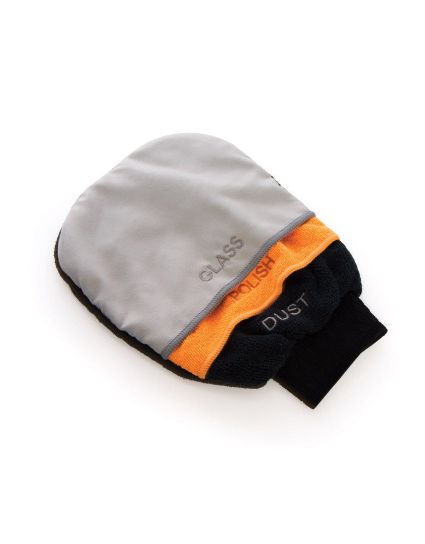 isAlbi 3-in-1 car cleaning glove for detailing, showing the multi-textured surface designed for effective vehicle cleaning.