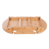 Mini isAlbi picnic table with wooden slats and metal legs, perfect for outdoor use and small gatherings.