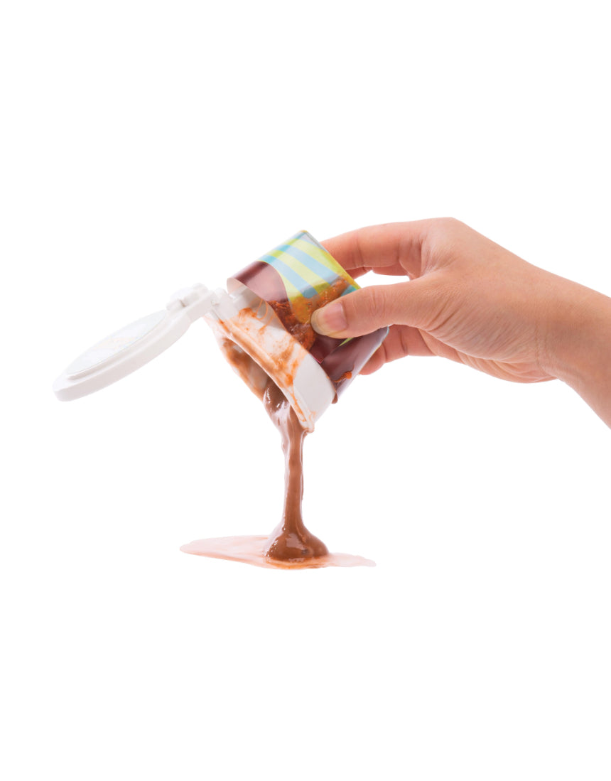 Kids' erupting toilet slime toy by isAlbi, featuring colorful slime and fun toilet-themed elements for imaginative play.