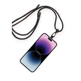 Adjustable isAlbi phone lanyard with assorted colors, featuring a secure clip for carrying smartphones comfortably.