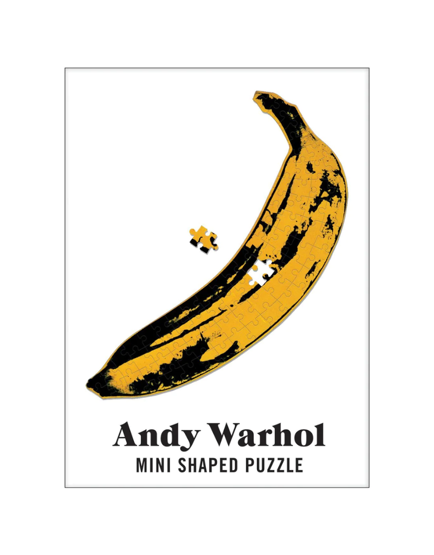 Colorful Andy Warhol Mini Banana Puzzle by Isgift featuring a vibrant pop art design.