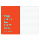 Andy Warhol mini notebook set by IS Gift with colorful pop art covers, perfect for writing and note-taking.