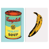 Set of Andy Warhol mini notebooks by Isgift featuring colorful pop art covers, perfect for note-taking and creative writing.