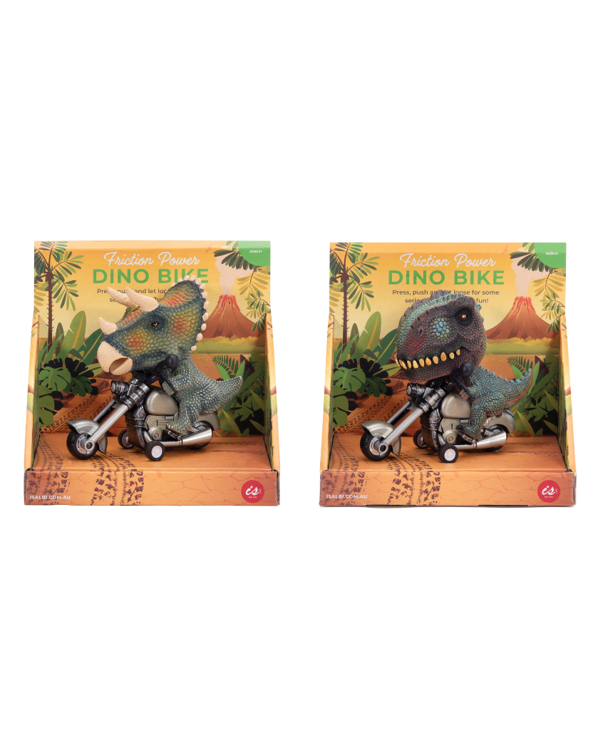 Colorful Dino Bike toy by Isgift with a bright dinosaur design, perfect for young children’s outdoor play.