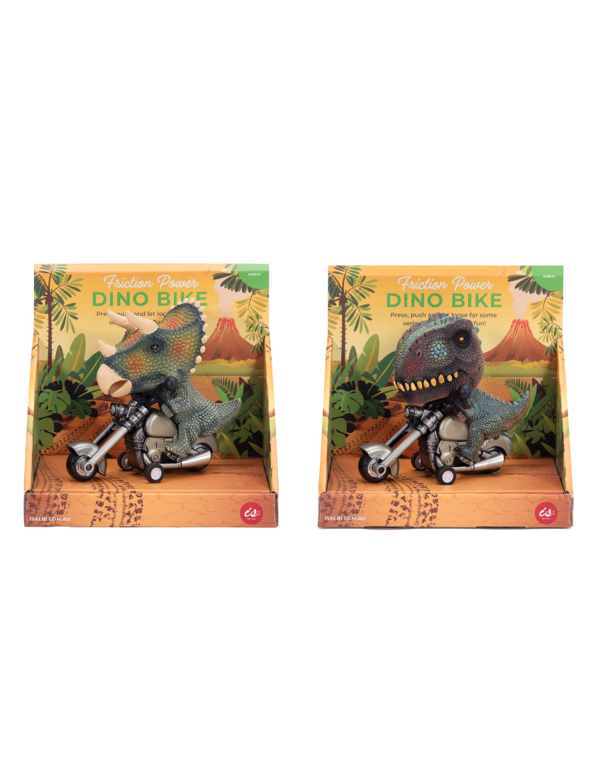 Colorful Dino Bike toy by Isgift with a bright dinosaur design, perfect for young children’s outdoor play.
