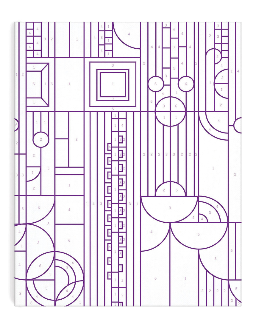 IS Gift Frank Lloyd Wright Cactus & Form Paint By Number Kit featuring colorful illustrated design for creative painting projects
