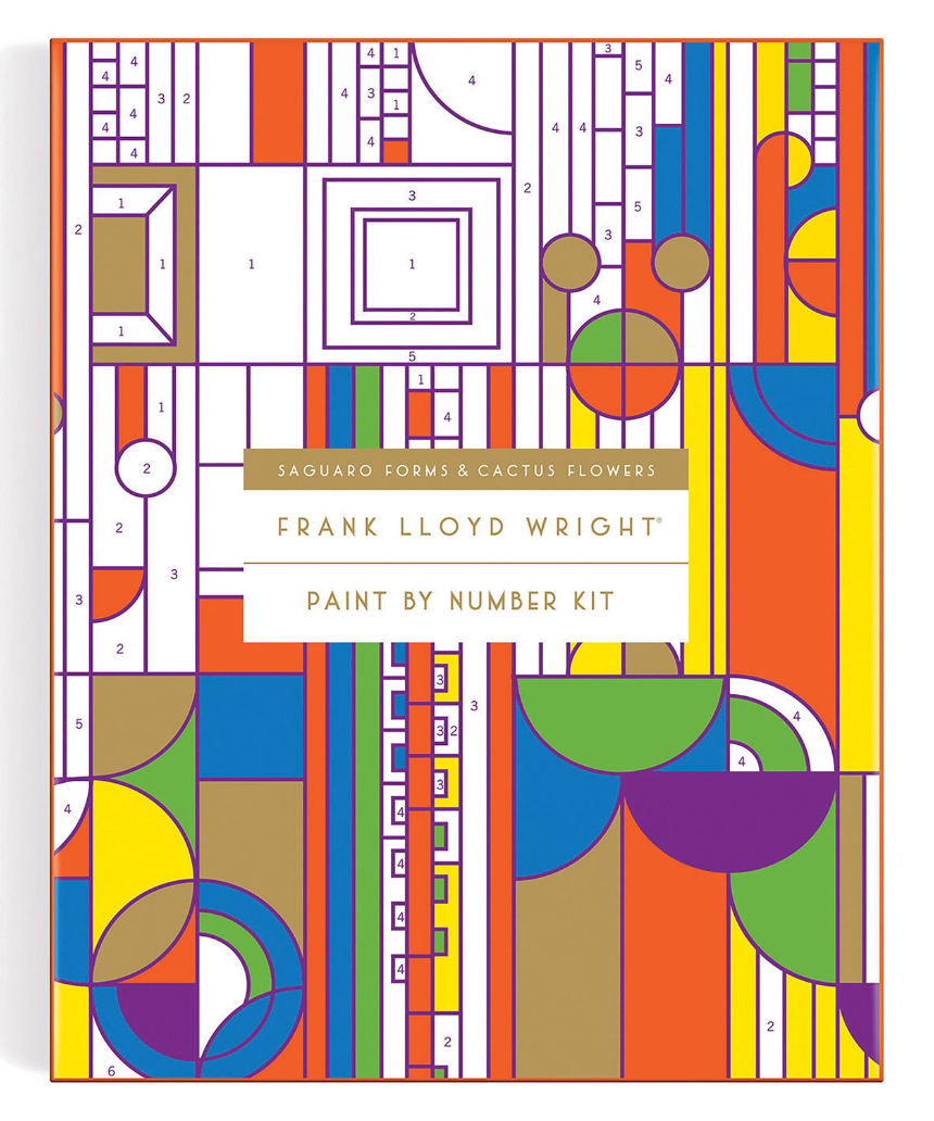 IS Gift Frank Lloyd Wright Cactus & Form Paint By Number Kit featuring detailed painting design and vibrant colors.