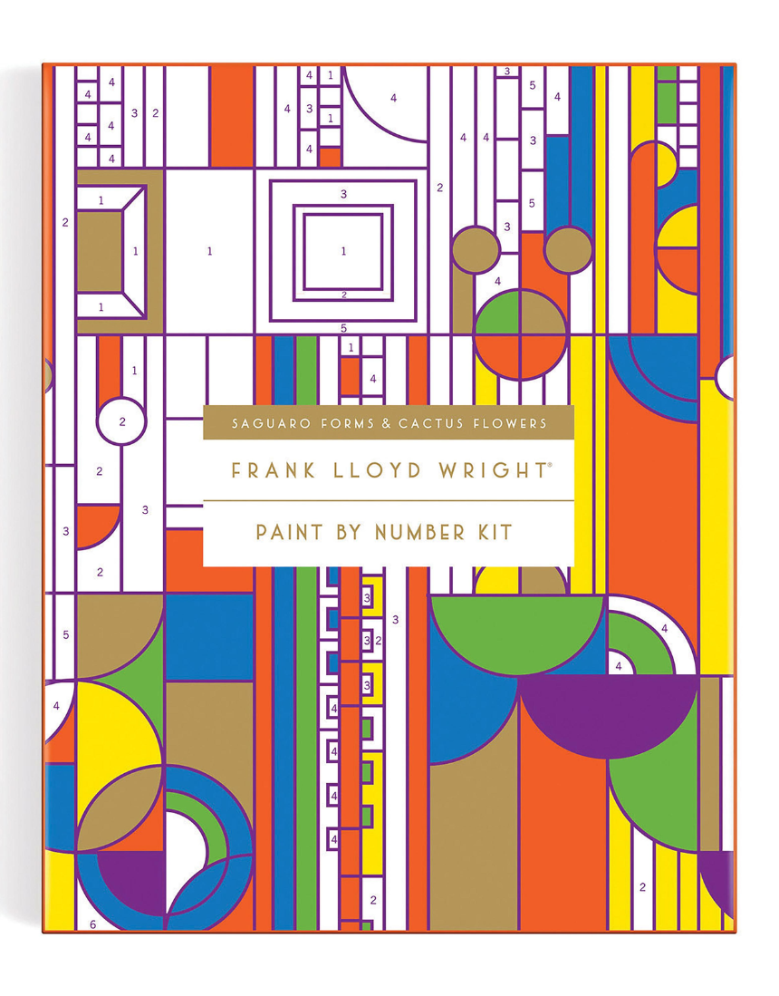 IS Gift Frank Lloyd Wright Cactus & Form Paint By Number Kit featuring detailed painting design and vibrant colors.