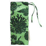 Sage x Clare Delphine silk eye mask in Key Lime with soft fabric and elegant design for sleep and relaxation.
