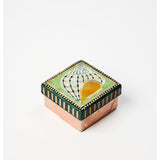 Jones & Co Mariner Box Shell jewelry box with a decorative shell design and elegant clasp for storing jewelry.