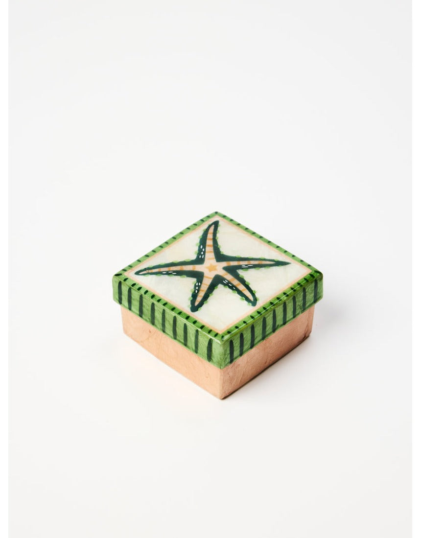 Jones & Co Mariner Box Starfish jewelry box with a detailed starfish design in a nautical style.