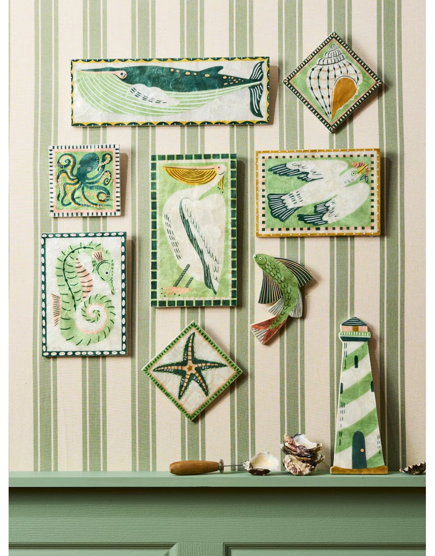 Jones & Co Mariner wall art featuring a detailed octopus design, perfect for nautical-themed home decor.