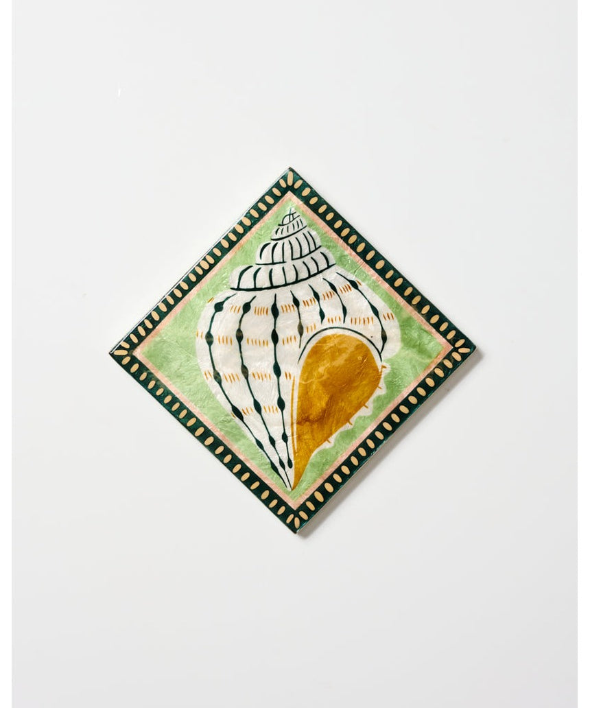 Jones & Co Mariner Wall Art featuring a realistic shell design, perfect for coastal or nautical decor.