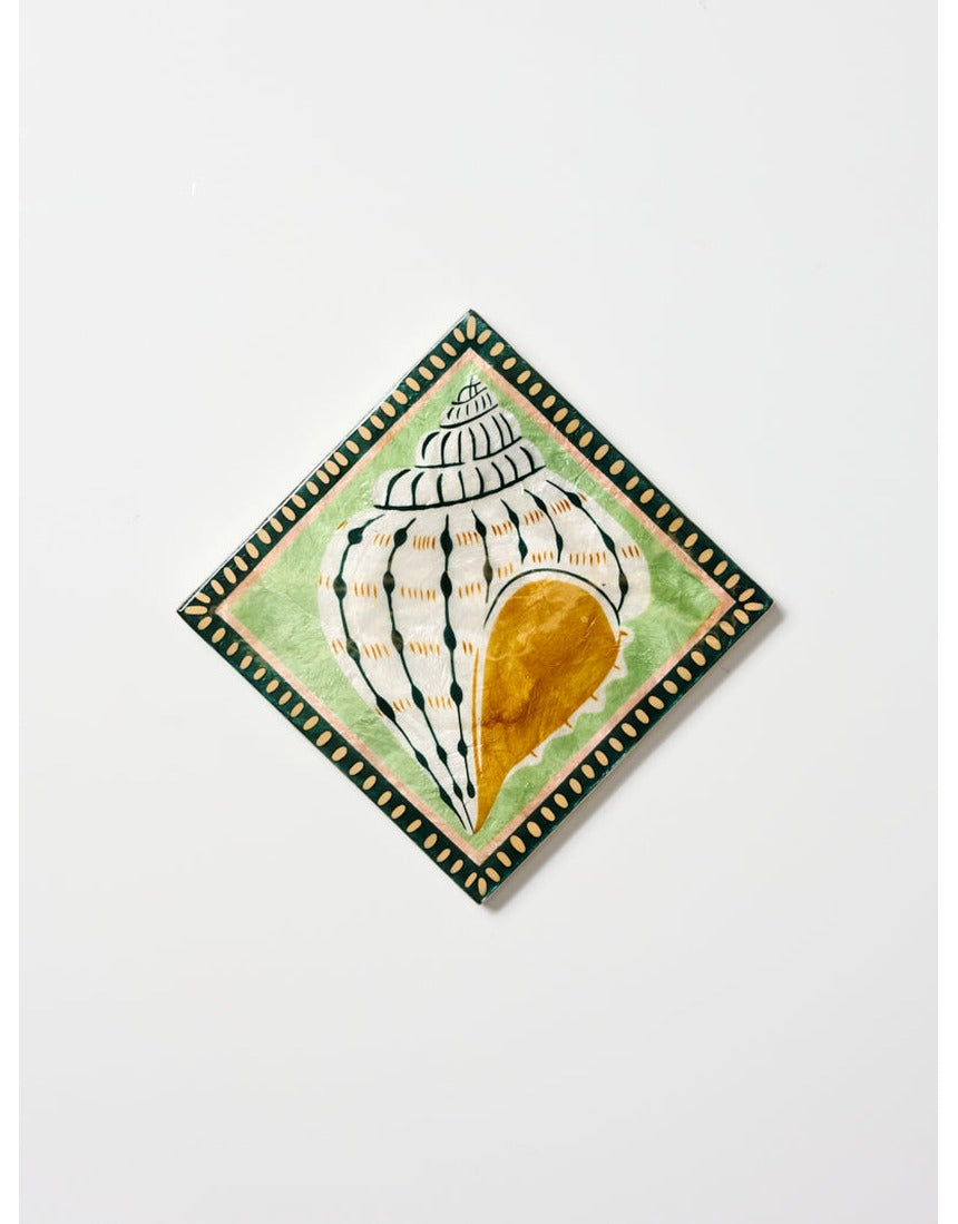 Jones & Co Mariner Wall Art featuring a realistic shell design, perfect for coastal or nautical decor.