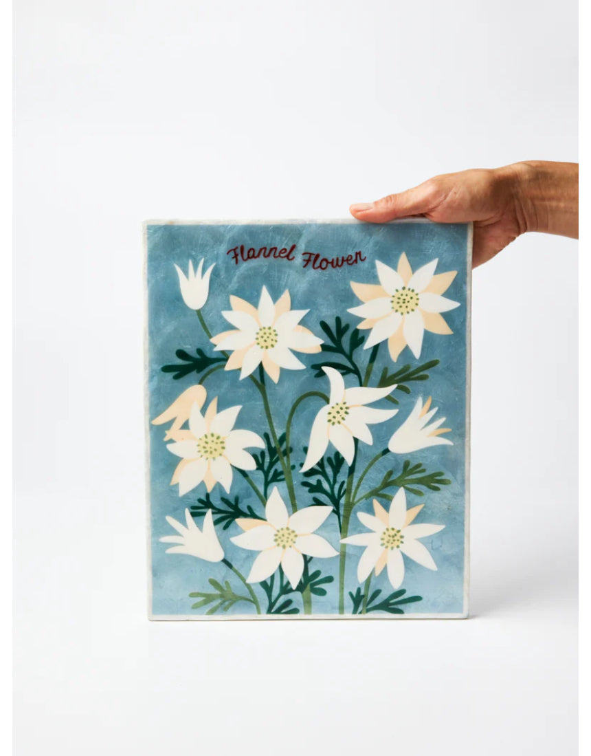 Jones & Co Market Wall Art featuring Flannel design, decorative wall decor with vibrant colors and detailed market scene.