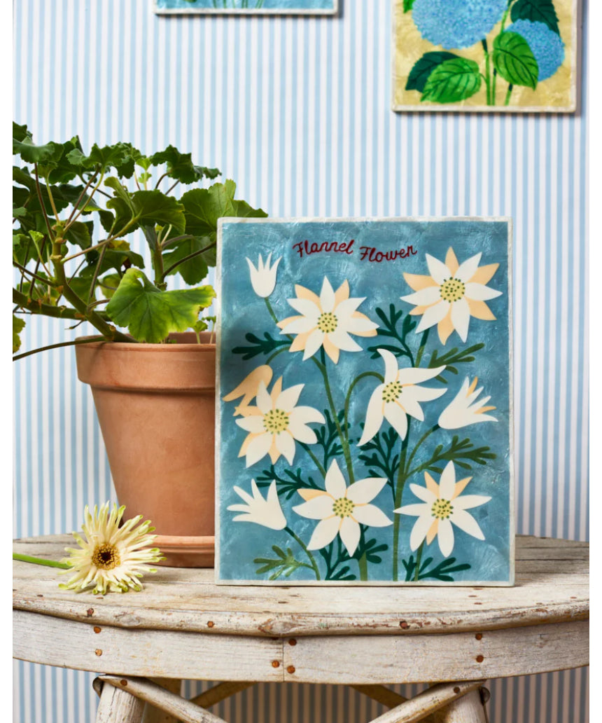 Jones & Co Market Wall Art featuring a vintage flannel design, ideal for rustic or farmhouse decor styles.