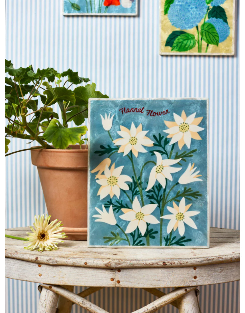 Jones & Co Market Wall Art featuring a vintage flannel design, ideal for rustic or farmhouse decor styles.