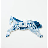 Jones & Co Paloma Wall Art featuring a blue horse illustration, vibrant and decorative wall decor for modern interiors.