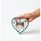 Jones & Co Paloma Wall Art featuring a white horse heart design, decorative wall decor for living spaces.