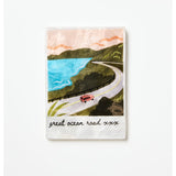 Jones & Co Snapshot Tile Great Ocean wall art featuring a vibrant ocean scene on a decorative tile.