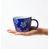 Jones & Co Chino Mug in Daisy Navy, featuring a stylish navy ceramic mug with a floral daisy pattern.