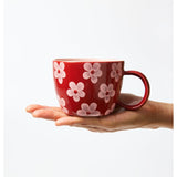 Jones & Co Chino Mug with Daisy Wine floral design, ceramic drinkware for coffee or tea, featuring colorful flower patterns.