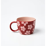 Jones & Co Chino Mug with Daisy Wine design, ceramic mug featuring floral pattern and comfortable handle.